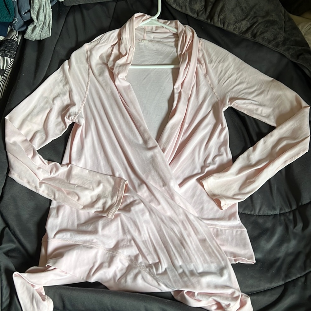 Light pink lululemon cascading wrap